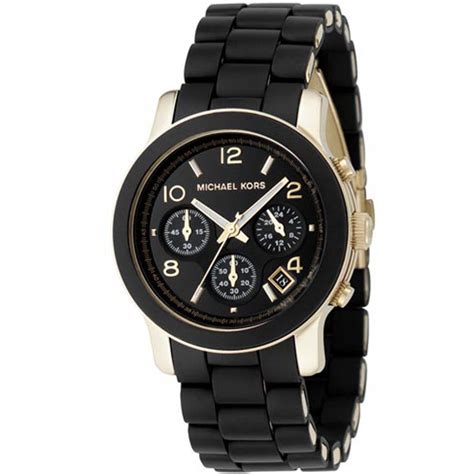 michael kors women's runway black watch mk5191|michael kors watch ladies sale.